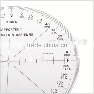 Kearing Round Shape Plastic Aviation Protracotr 360 Degree for Flying Direction Guiding #KRP-1 thumbnail-5