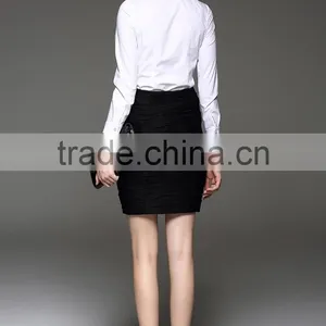 Intellectual Modern Ladies Long Sleeve Non-iron White Formal Shirt thumbnail-3