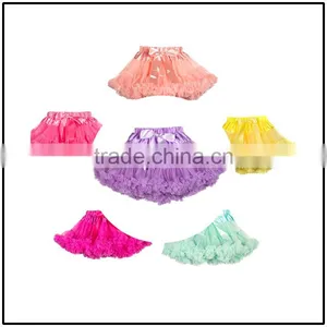 Top Sale Fluffy Tutu Pettiskirt for Baby Girls Tutu Dress Sloid Color Various Color Chiffon Tutu Dress in China thumbnail-1