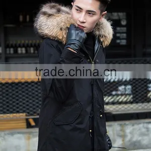 CX-G-P-13 Hot Sale Wholesale Winter Coat Real Raccoon Fur Lining Fur Parka thumbnail-2