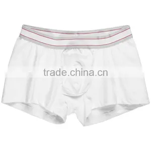 Plain White Cotton Boxer Briefs Men High Cut Briefs Wholesale thumbnail-1