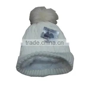 Custom Knitted Pom Beanie Hat Winter Beanie Hat thumbnail-1