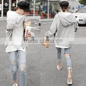 Runwaylover 5015 Hot Sale Ladies Hole Sexy Jeans Black Torn Jeans thumbnail-3