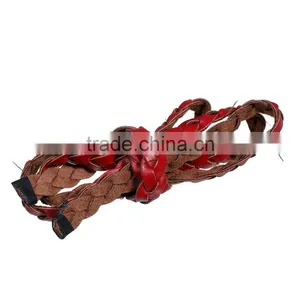 Red Braiding PU Leather Rope for Women thumbnail-1