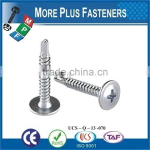 Made In Taiwan Modified Truss Head Wafer Head Phillips Drive Self Drilling Stainless Steel Zinc thumbnail-1