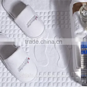 Top Quality Cotton Velvet Personalized Hotel Slippers With Logo thumbnail-1
