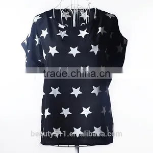 Short Sleeved Large Print Chiffon Jacket Shirt SD103 thumbnail-4
