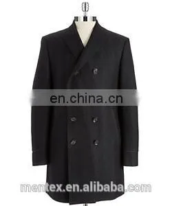 2015 Wool Blend Double Breasted Herringbone Coat thumbnail-1