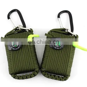 A025 Survival Bracelets Survival Tool Kit Rescue Parachute Cord Wristbands Emergency Rope Buckle thumbnail-1