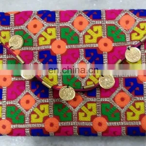 Vintage Cotton Fabric Traditional Ethnic Banjara Kutch Indian Ladies Clutch,Wholesale Indian Ethnic Fashion Bags thumbnail-1