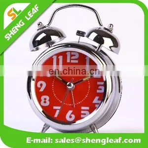 Spot Suply Silver Classical Quartz Clock Metal Bell Ring the Alarm Clock thumbnail-1