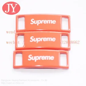 Jiayang Red Color Print Logo High Quality Shoes Shoelace Charm Tag thumbnail-1