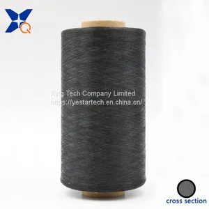Carbon Conductive Nylon Filaments 20D/3F Intermingled With Black Polyester FDY 75D Anti-Static Yarn for ESD Fabrics-XTAA028 thumbnail-2