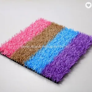 20mm Height Rainbow Colorful Running Track Artificial Turf Grass Mat thumbnail-2