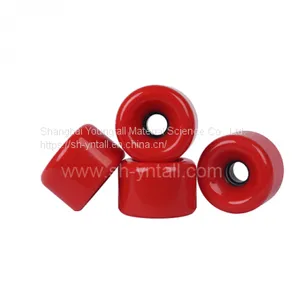 pu Wheels for Skate Board 75*51 Round PU Wheels Red pu Wheels for Skateboard Supplier thumbnail-4