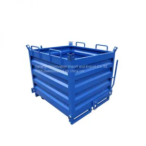 Box Type Steel Metal and Galvanized Stackable Pallet for Material Transfer thumbnail-1