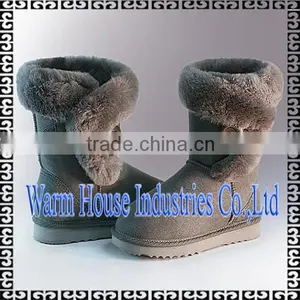 2016 New Fashion 100% Pure Sheep Skin Winter Snow Boots for Women thumbnail-1
