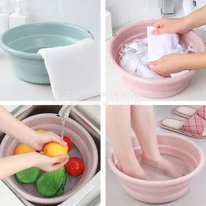 Multi-Purpose Folding Collapsible Wash Basin for Kids and Babies Lightweight Portable Basin for Washing Breast Pump Parts and Home Kitchen Bowl Outdoor Camping Use thumbnail-2