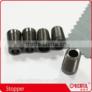 Black Garments Metal Column Cord End String Stoppers thumbnail-1