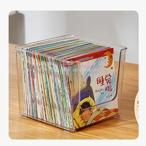 Plastic Open Storage Bins Clear Pantry Organizer Box Bin Containers for Organizing Kitchen Fridge, Food, Snack Pantry Cabinet, Fruit, Vegetables, Bathroom Supplies, Square thumbnail-1