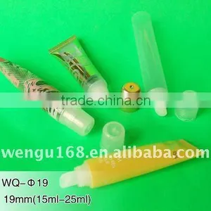 Elegant 15ml Transparent Lip Gloss Hot-stamping Soft PE Tube of Cosmetic Packaging thumbnail-1