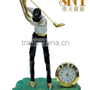 Home Decor Small Clock Poly Metal Golf Clock Shape Gift Clock Birthday Souvenirs for Kids thumbnail-1