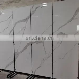 Sintered Stone Dining Table White Marble Slabs 800x2600mm thumbnail-5
