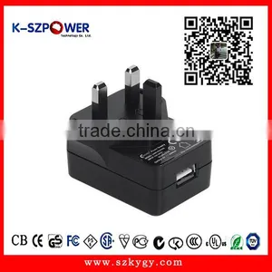AC 12W 5V 2.4A USB Power Adapter With CN/EU/UK/US Plug thumbnail-1