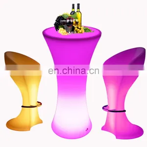 Coffee Shop Hotel Led Bar Furniture Cocktail Tables and Chairs Outdoor Decoration Furniture Home Wholesale Led Nightclub thumbnail-1