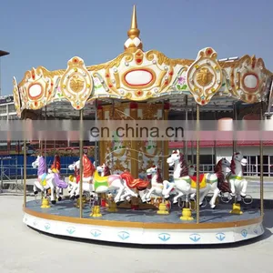 Merry go Round Amusement Park Musical Carousel Rides Carousel Rides Round Abouts for Child thumbnail-1