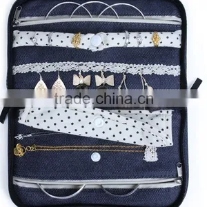 Portable Jean Cloth Jewelry Storage Bag Jewelry Pouch Travel Jewelry Organizer thumbnail-5
