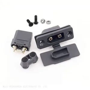 Genuine Amass XT90E-M Black XT90H Connectors Male Female Gold Plated Battery Connectors With Dust Cover thumbnail-1