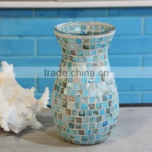 Large Home Aquariums for Sale Mother of Pearl Mosaic Vase Large Flower Vases thumbnail-1
