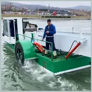 Pond Lake River Cattail Weed Grass Weeder Harvester Floating Cleaning Machine thumbnail-5