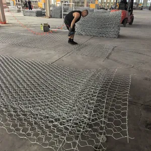Galvanized Gabion Box Retaining Wall for Canal Lining Hill Slope Support Roadbed 6x8cm 8x10cm Mesh thumbnail-1