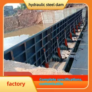 Hydraulischer Stahlstauwehr für städtische Hochwasserschutz und Entwässerung thumbnail-4