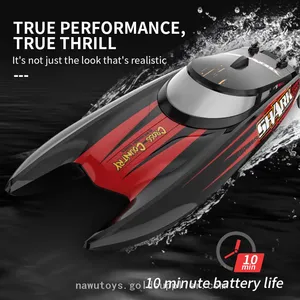 Helicute H862 2.4GHz Double Head High Speed Rc Racing Boat Ship 25KM/H Waterproof Self-righting Rc Fast Yacht Toys thumbnail-2