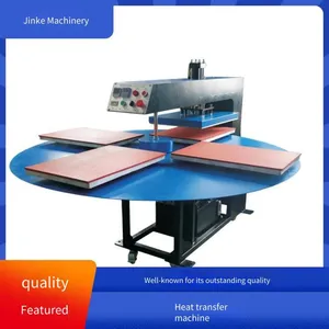 Jinke Machinery Top-sliding Pneumatic Dual-station Heat Transfer Machine, High Flexibility for Fabric Printing thumbnail-5