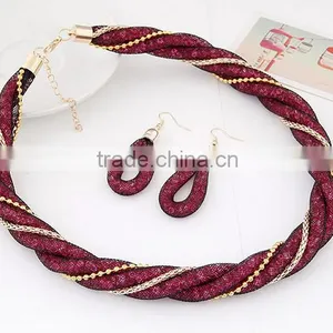 Cheap Wholesale Fashion Bridal Charming Crystal Jewelry Set thumbnail-4