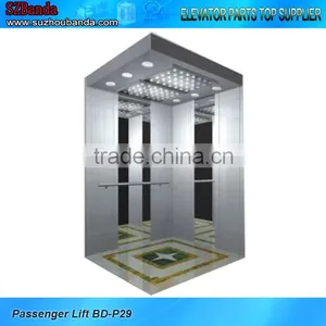 Luxurious Passenger Elevator 1.75m/s 600kg / Elevator Parts / Lift Cabin thumbnail-1