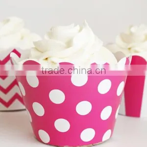 Party Supplies Striped Cupcake Wrappers Wedding Birthday Cake Decoration thumbnail-2