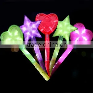 Color Star/Heart LED Light Stick Shiny Cheering Glow Flash Light Stick Christmas Gift Party thumbnail-6
