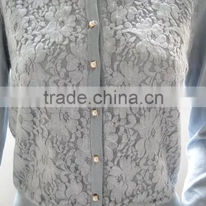 Pure Color Sweater Coat Lady Flocking Stitching Knitted Sweet Cardigan thumbnail-5
