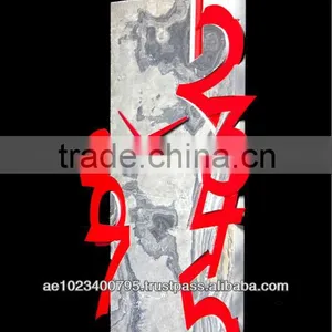 2014 Wall Clock, Unique Clock, Handmade Decorative Wall Clock With Stone Veneer and Acrylic Numbers thumbnail-6