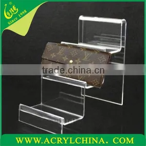 Clear Acylic Wallet Display Rack for Purse Wallet Display Stand thumbnail-1