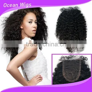 Virgin Indian Kinky Curly Top Closure thumbnail-3