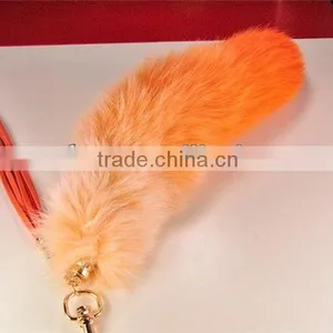 Fashion Dyed 100% Genuine Fox Tail Fur Accessory for Bags thumbnail-1