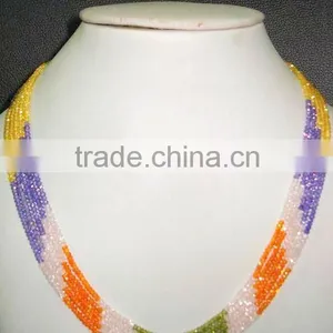 Cubic Zircon Gemstone Necklace thumbnail-1