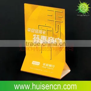 A5 Triangle Acrylic Menu Holder for Counter Display thumbnail-1