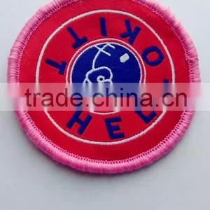 Wholesale and Custom Good Quality Red Color Hook and Loop Patch thumbnail-1